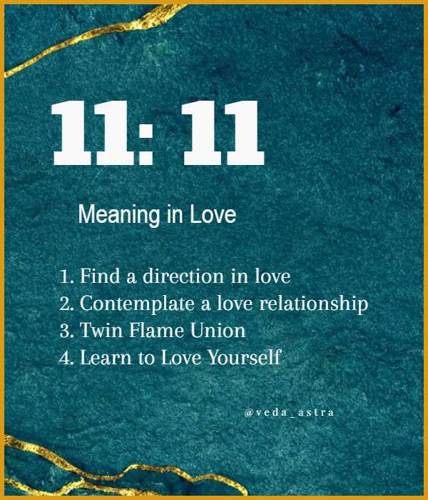 1111 meaning in love