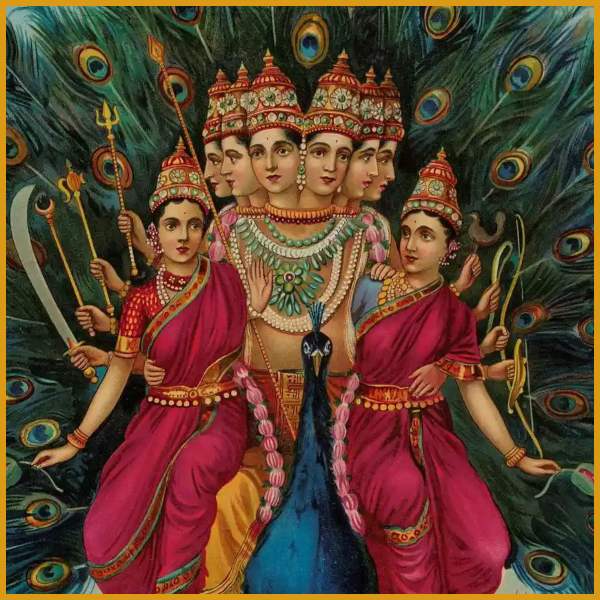 Kartikeya and his wives